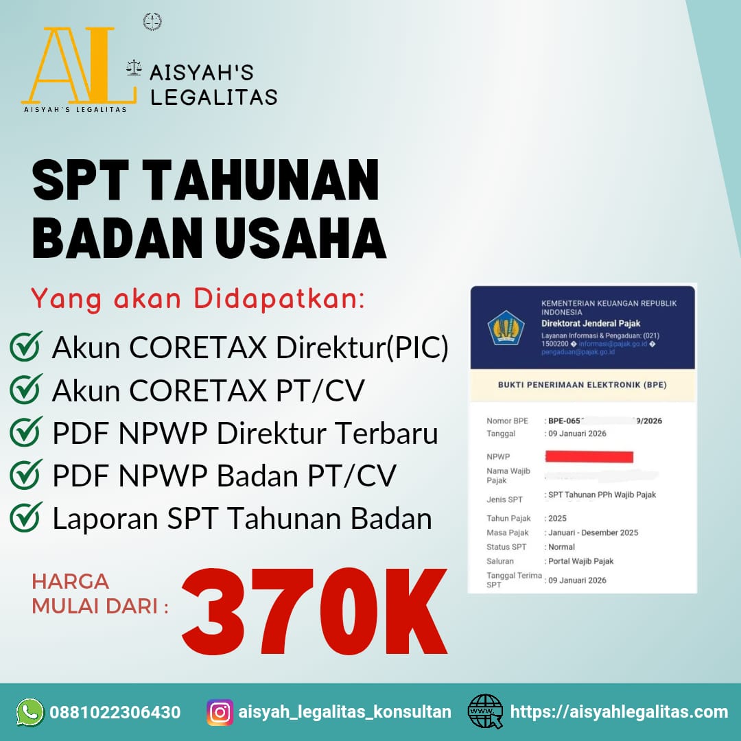 LAPORAN SPT TAHUNAN BADAN USAHA