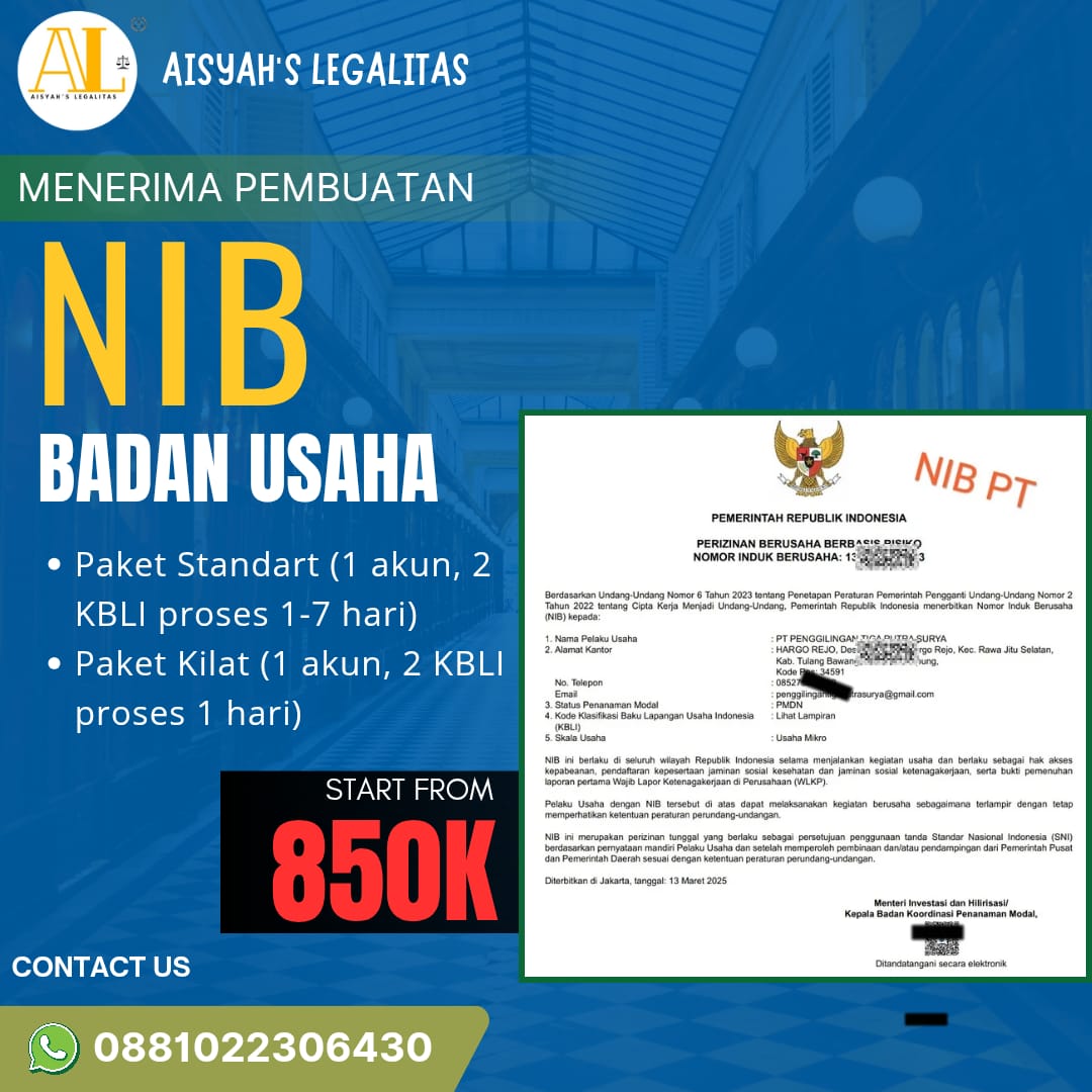 NIB BADAN USAHA